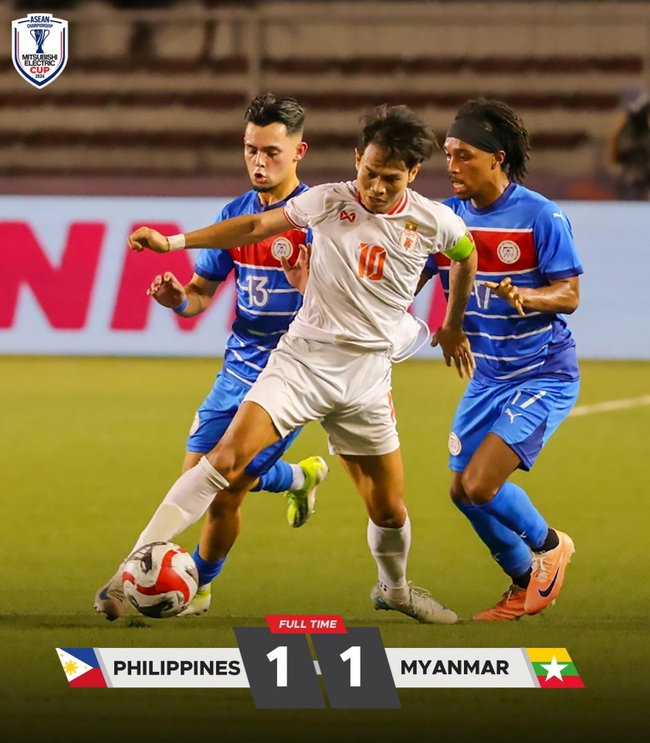 Phung phí cơ hội, Philippines chấp nhận chia điểm với Myanmar trong ngày ra quân AFF Cup 2024 - Ảnh 1.
