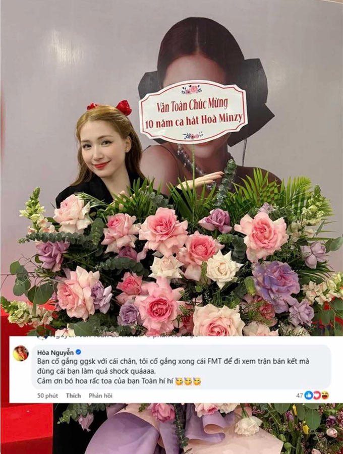 Hòa Minzy sốc khi thấy Văn Toàn chấn thương