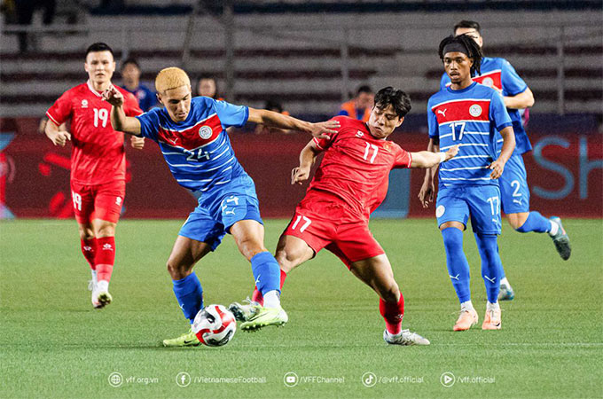 ĐT Việt Nam có trận đấu khó khăn trước Philippines - Ảnh: VFF